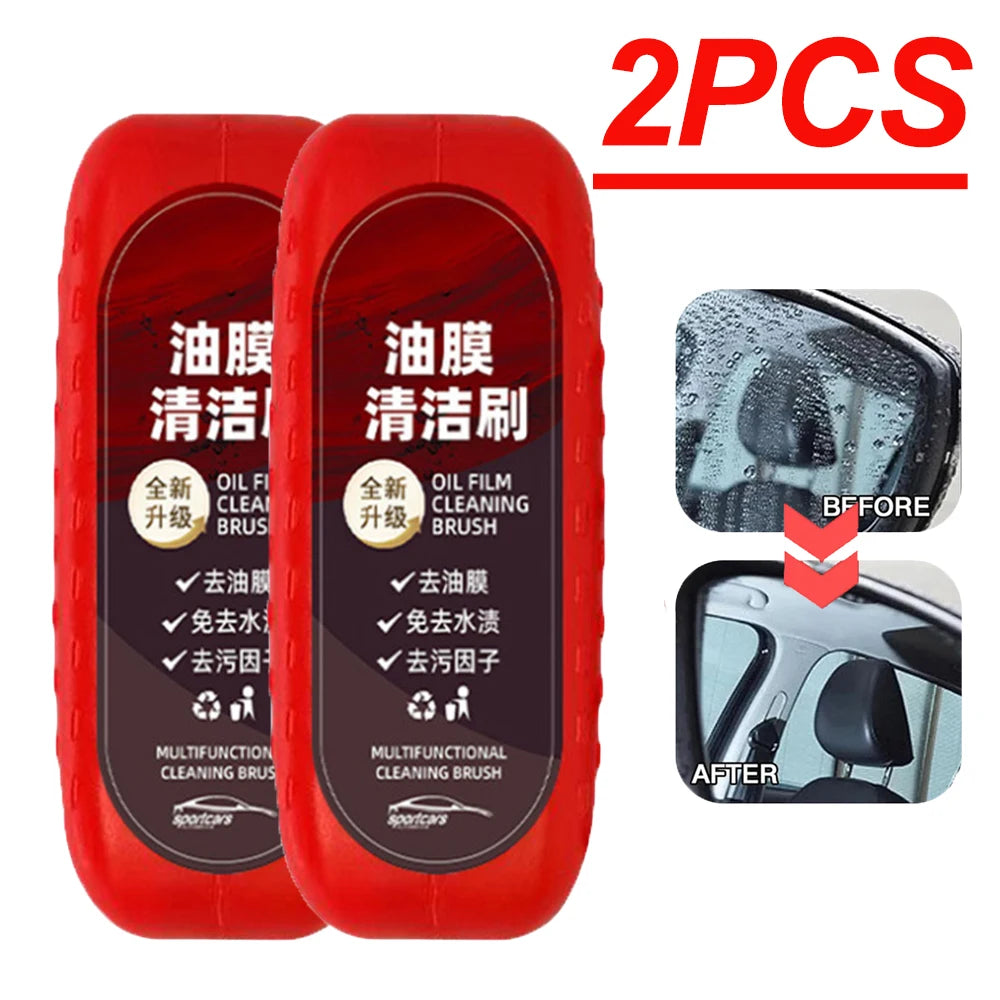 Powerful Car Windshield Cleaner Oil Film Remover Car Window Glass Cleaner Car Glass Sponge Cleaning Brush Glass Polishing Agent