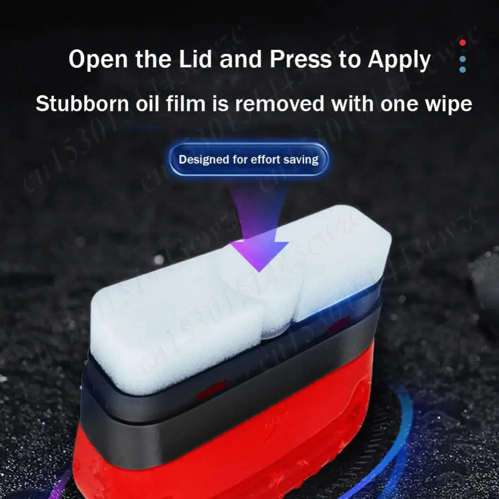 Powerful Car Windshield Cleaner Oil Film Remover Car Window Glass Cleaner Car Glass Sponge Cleaning Brush Glass Polishing Agent