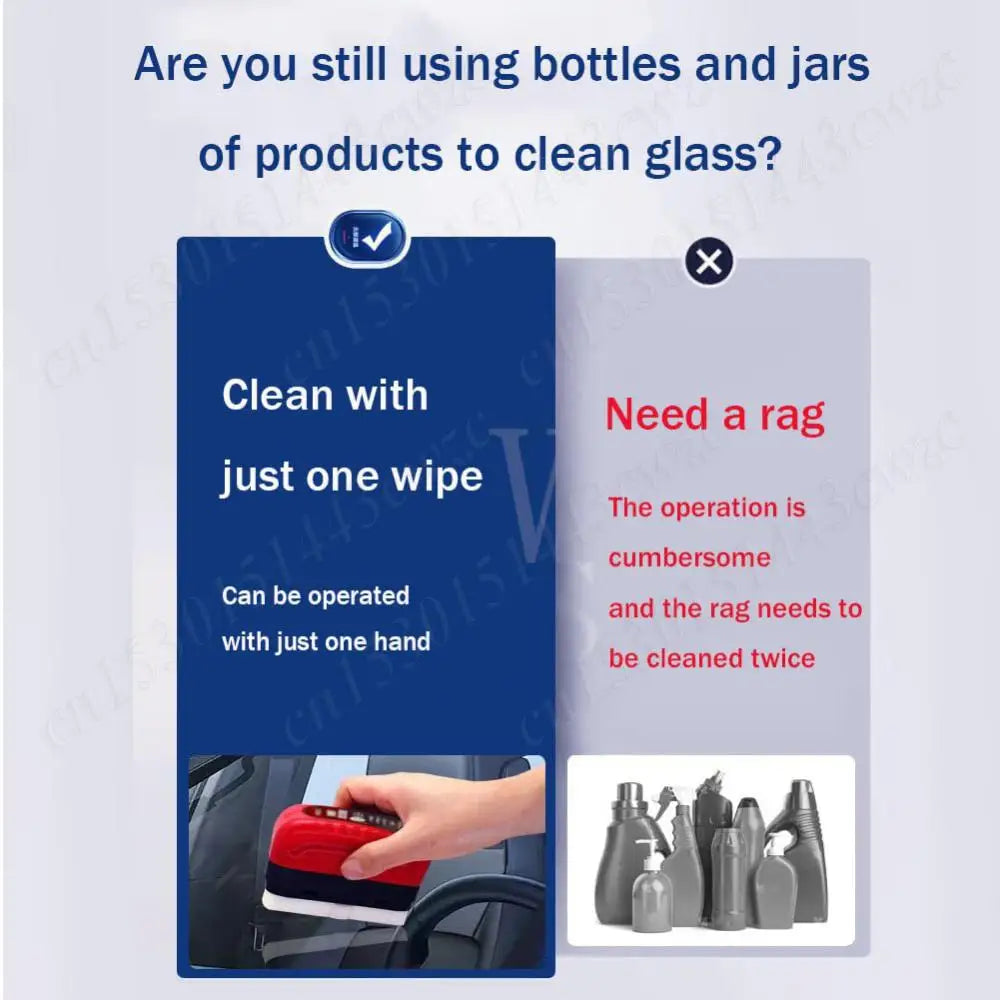 Powerful Car Windshield Cleaner Oil Film Remover Car Window Glass Cleaner Car Glass Sponge Cleaning Brush Glass Polishing Agent